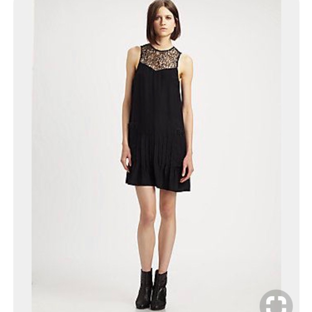 Rag and Bone abigayle black silk dress size 4